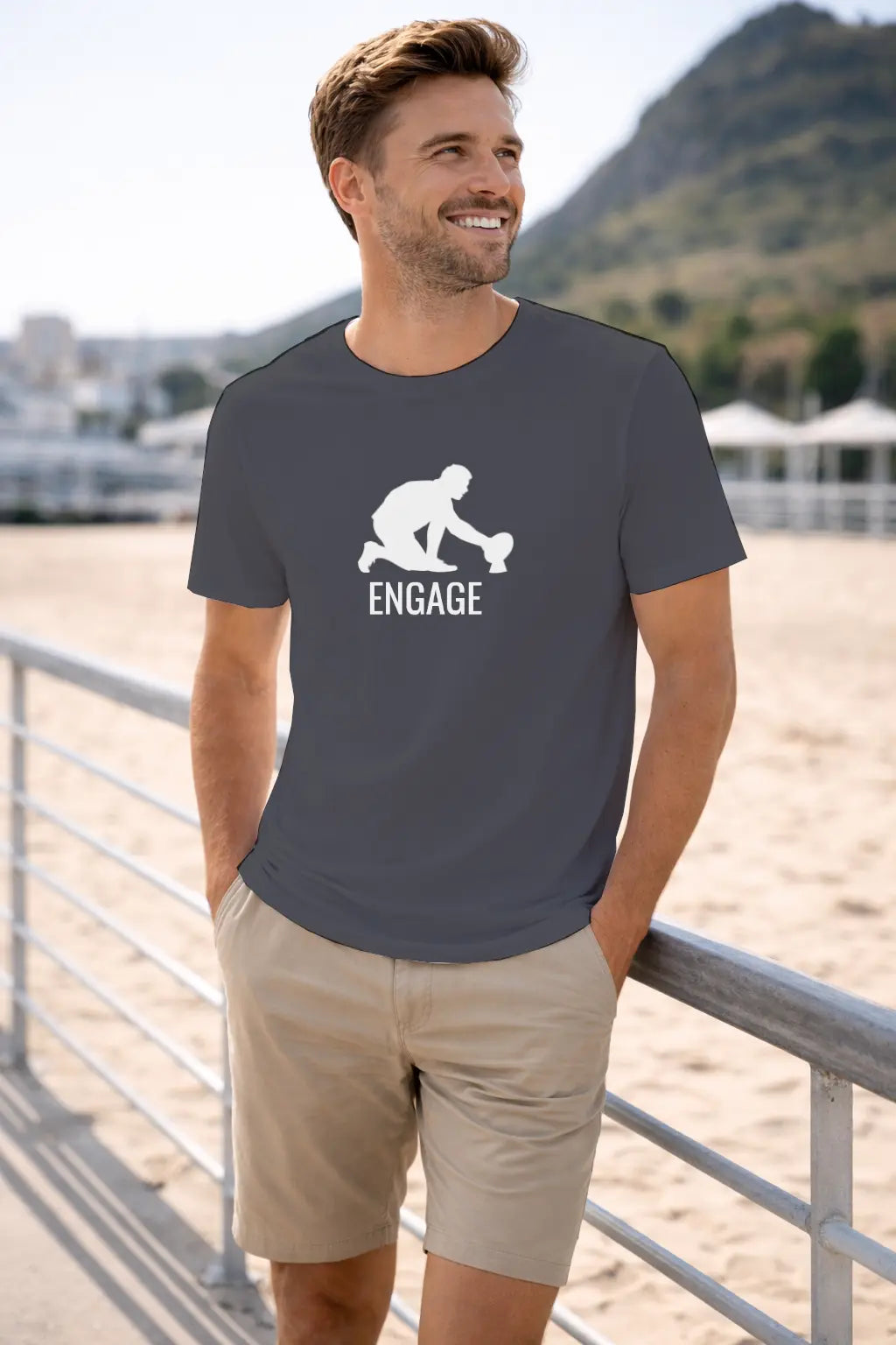 T shirt homme graphique ENGAGE - T Shirts et plus