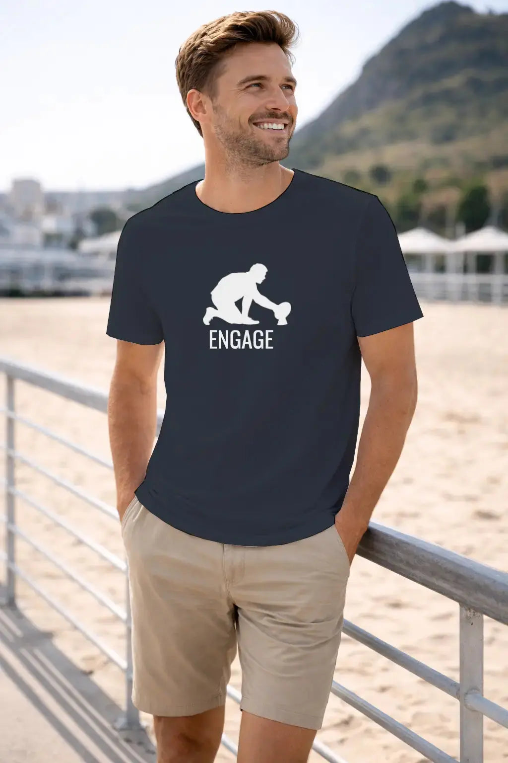 T shirt homme graphique ENGAGE - T Shirts et plus