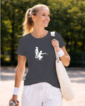 T-shirt graphique femme pétanque maitrise gris fonce 