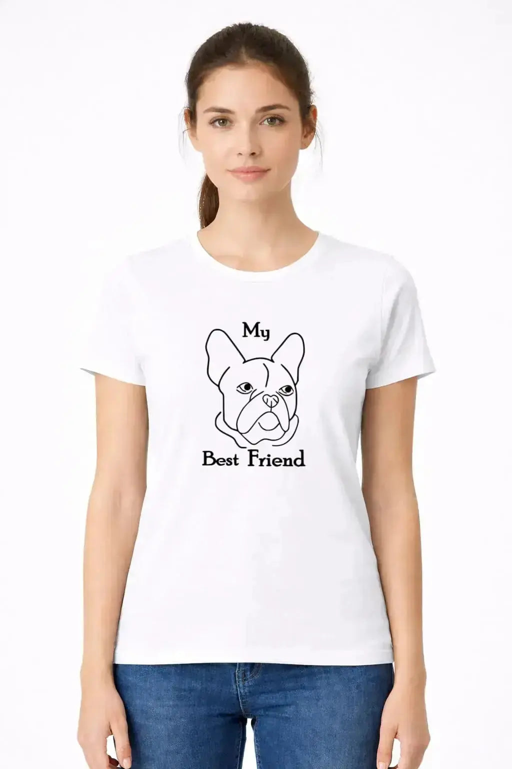T-shirt bio femme My best friend blanc T Shirts et plus