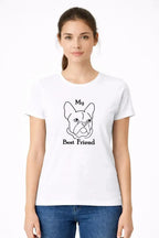T-shirt bio femme My best friend blanc T Shirts et plus
