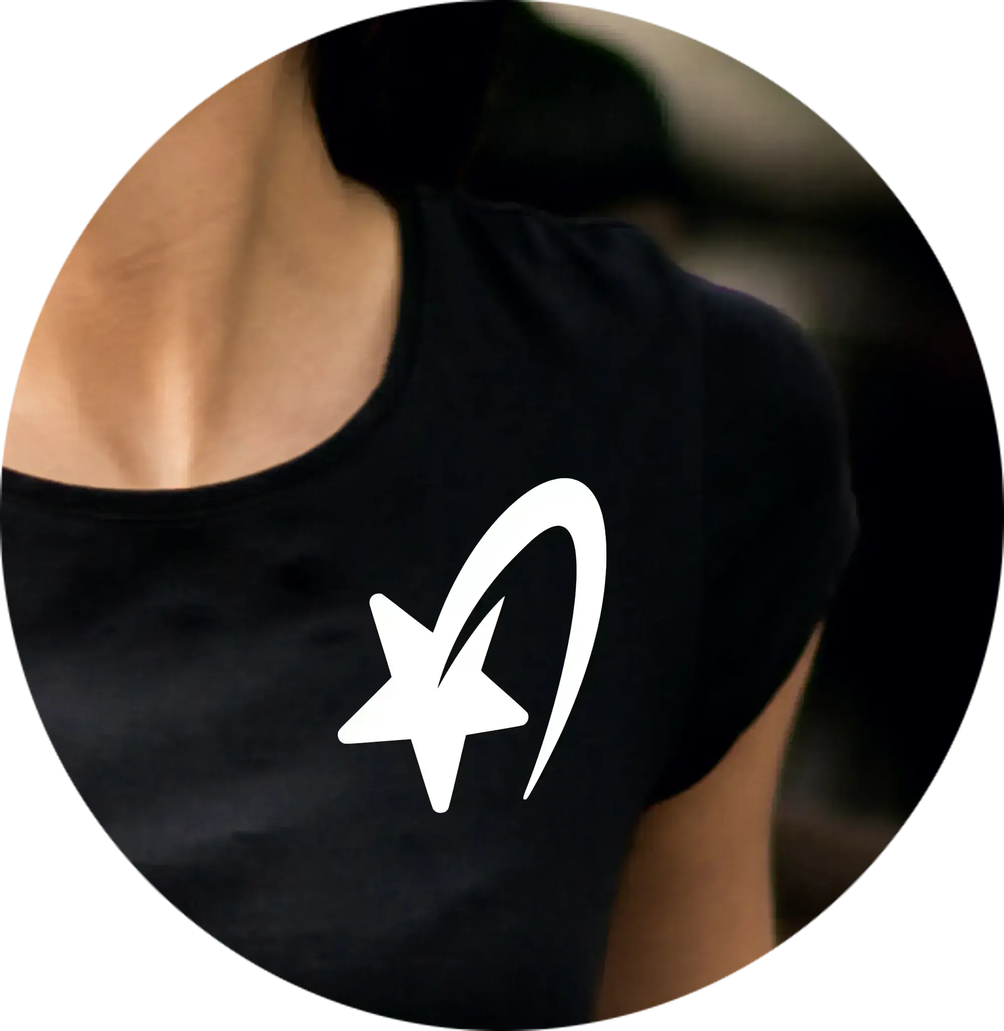 T-shirt bio femme Étoile vinyle blanc zoom - T Shirts et plus