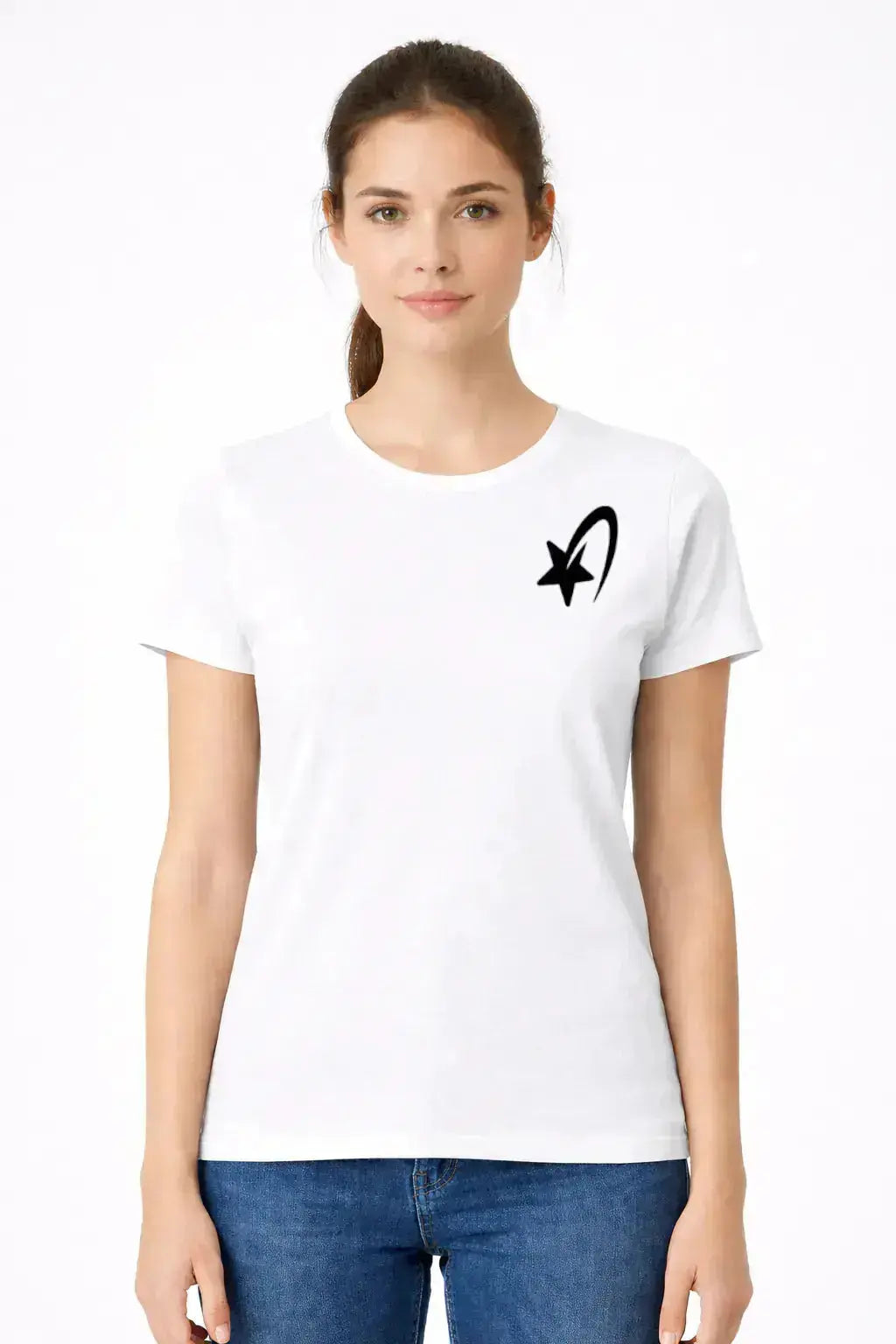T-shirt bio femme Étoile blanc- T Shirts et plus
