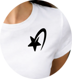 T-shirt bio femme Étoile vinyle noir zoom - T Shirts et plus