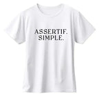 T-shirt bio homme Assertif Simple blanc vue a plat T Shirts et plus
