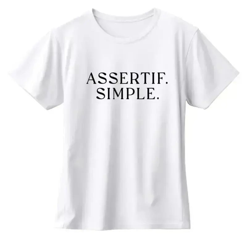 T-shirt bio homme Assertif Simple blanc vue a plat T Shirts et plus