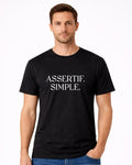 T-shirt bio homme Assertif Simple noir T Shirts et plus