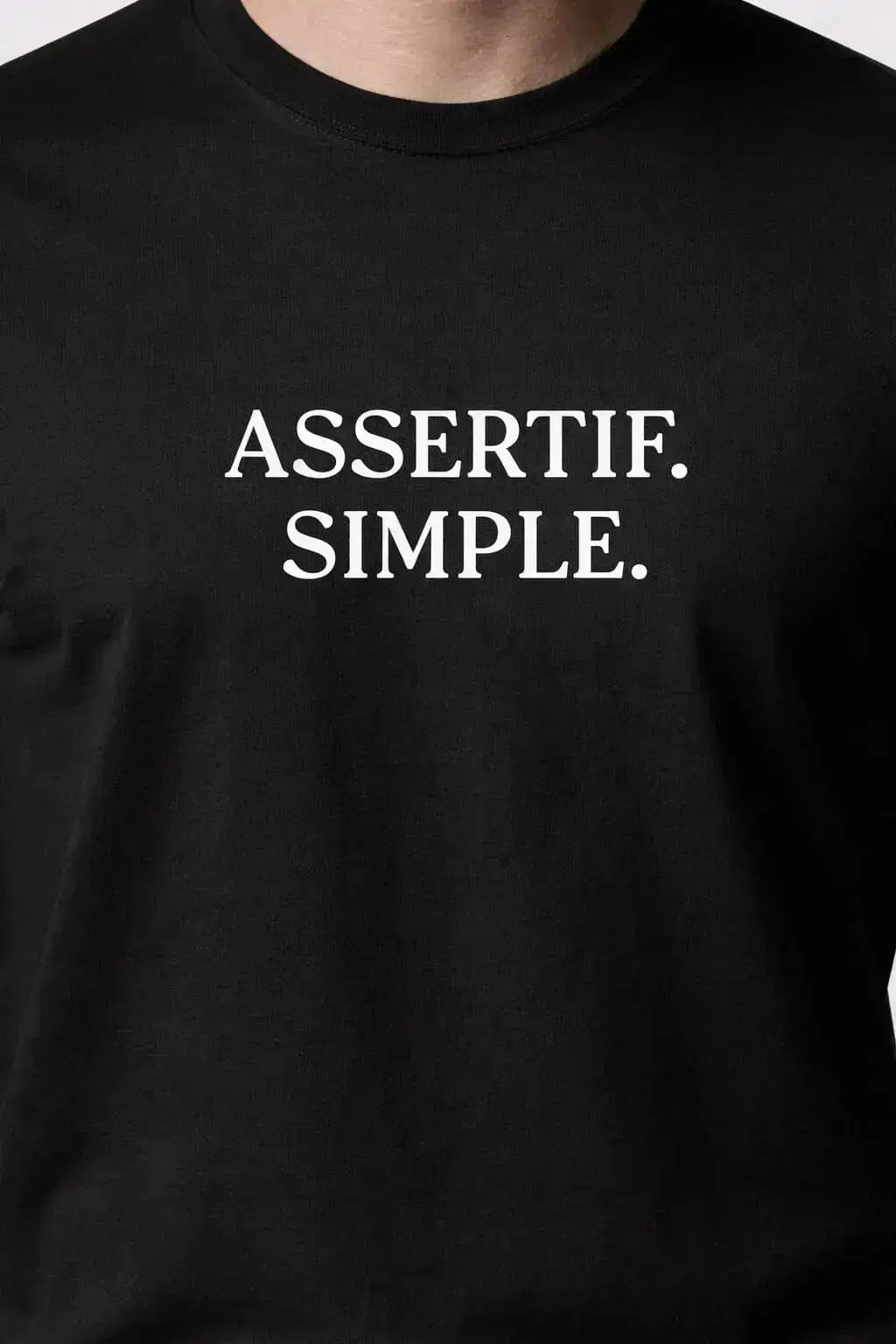 T-shirt bio homme Assertif Simple noir zoom T Shirts et plus