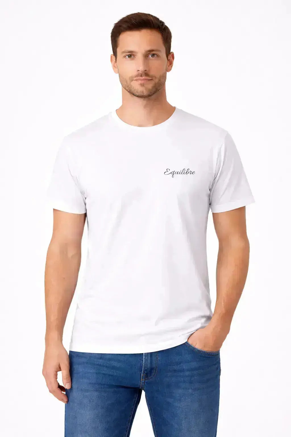 T-shirt bio homme Équilibre blanc T shirts et plus