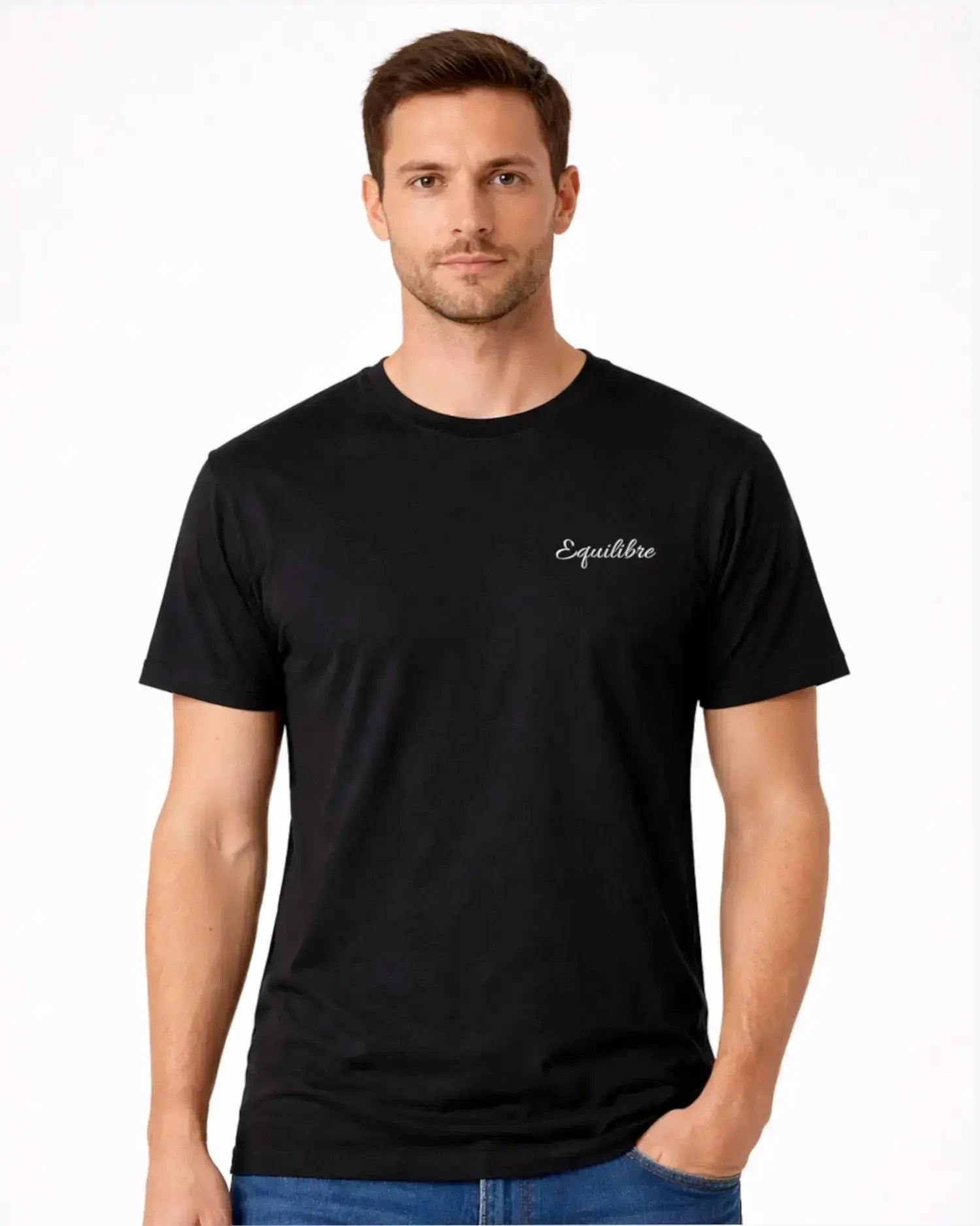 T-shirt bio homme Équilibre noir T Shirts et plus