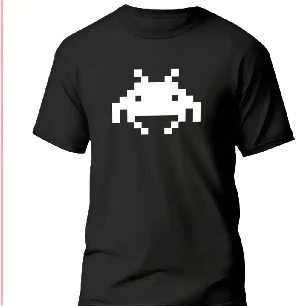 T-shirt bio homme Invaders noir vue à  plat T Shirts et plus