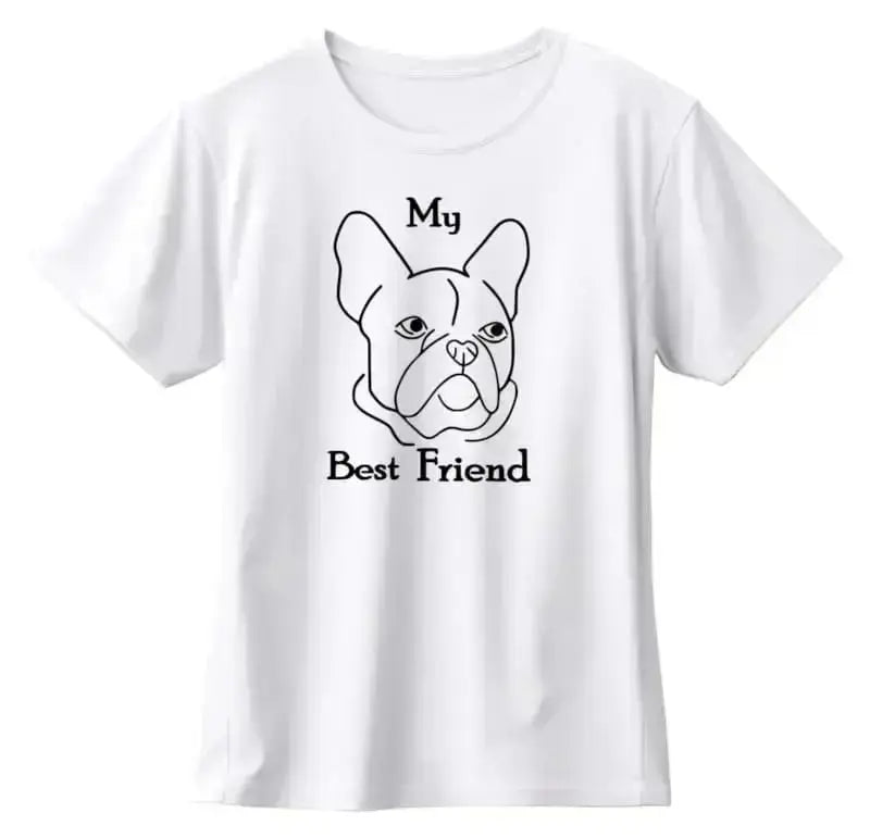 T-shirt bio homme My best friend blanc vue à plat T Shirts et plus