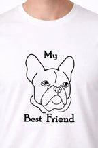 T-shirt bio homme My best friend blanc zoom T Shirts et plus