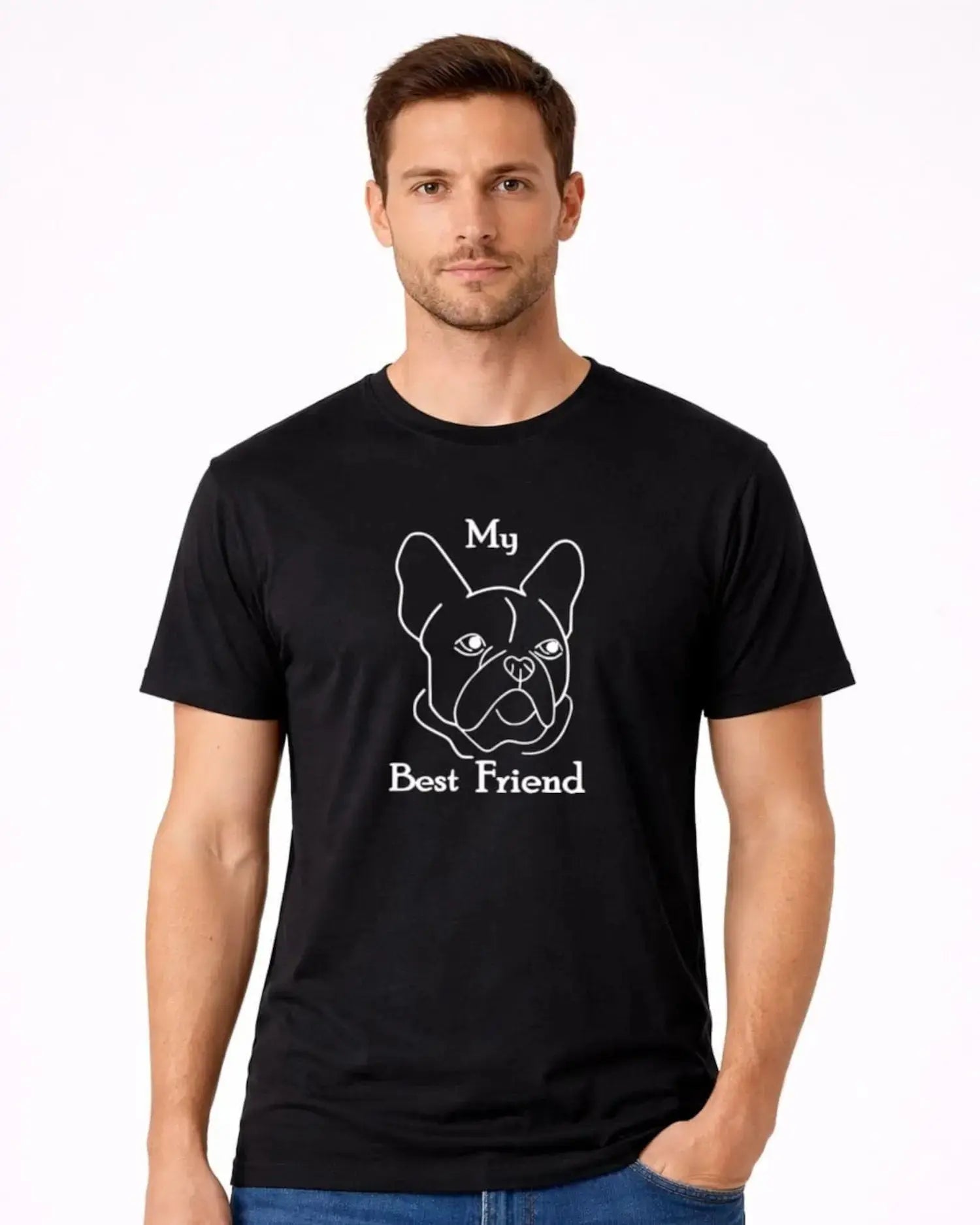 T-shirt bio homme My best friend noir T Shirts et plus