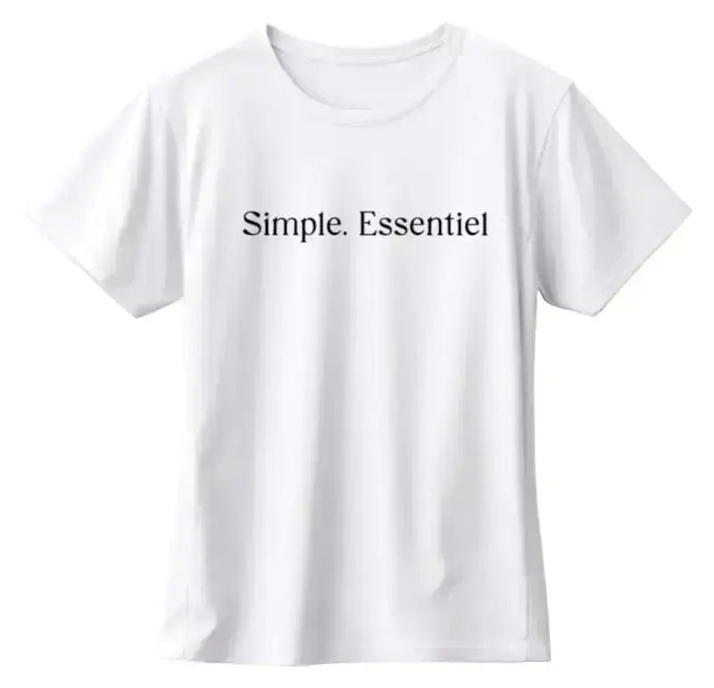 T-shirt bio  homme Simple Essentiel blanc vue à plat T Shirts et plus