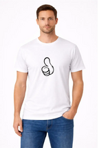 T-shirt bio homme Thumb’s up blanc T Shirts et plus