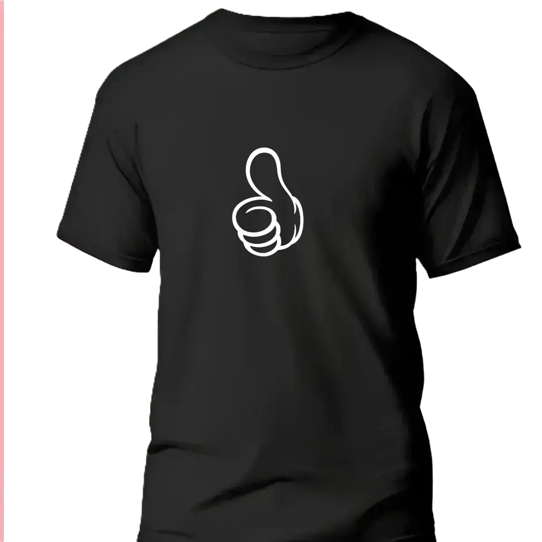 T-shirt bio homme Thumb'sup noir vue à plat T Shirts et plus