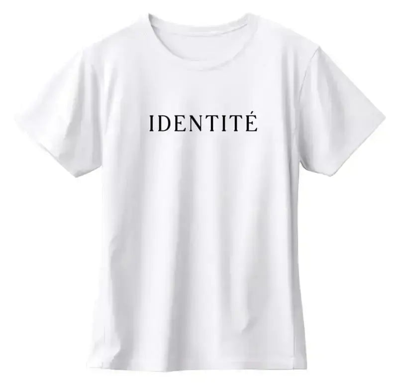 T-shirt bio homme IDENTITÉ blanc vue à plat T Shirts et plus