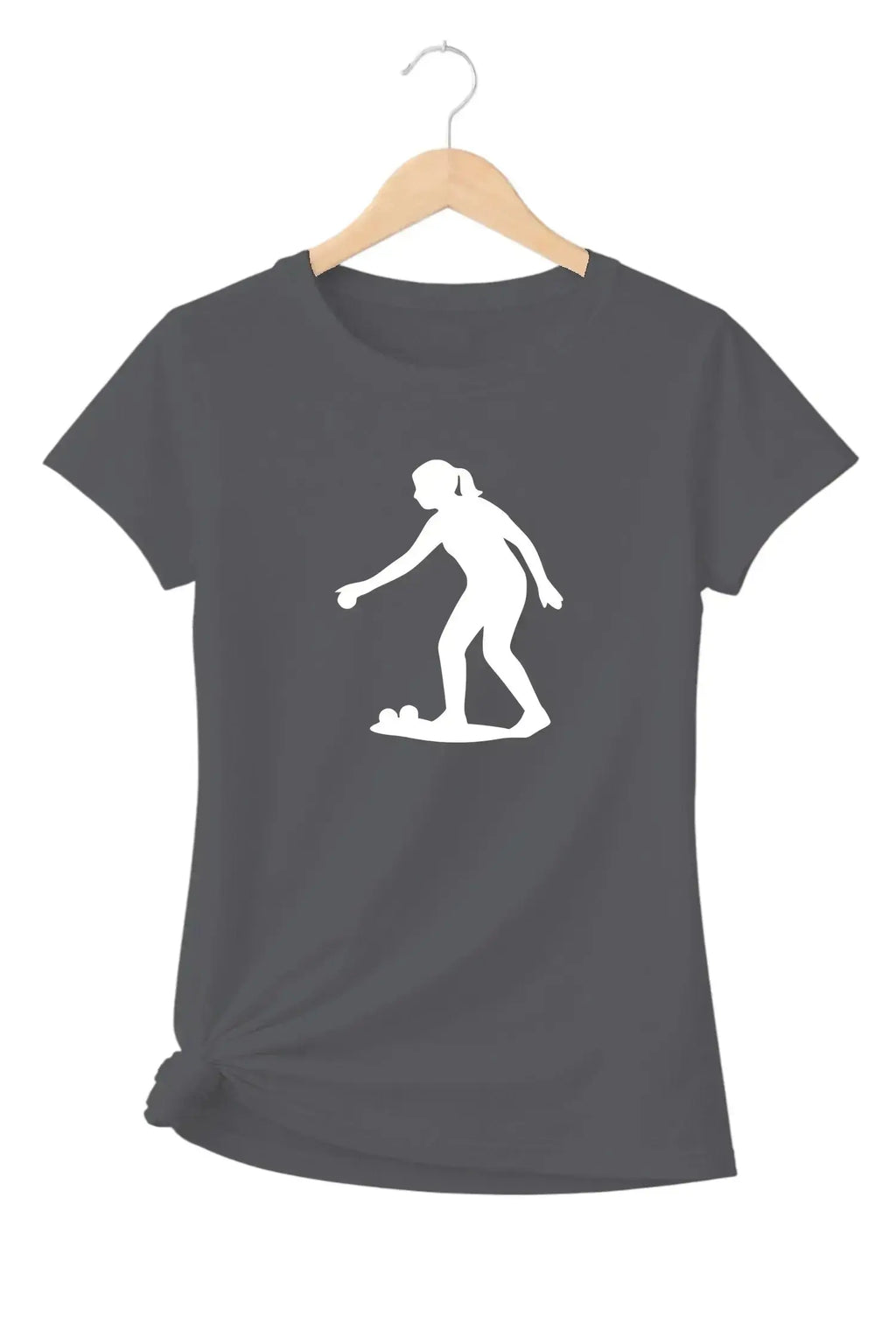 T-shirt graphique femme pétanque flow vinyle blanc vue à plat T Shirts et plus