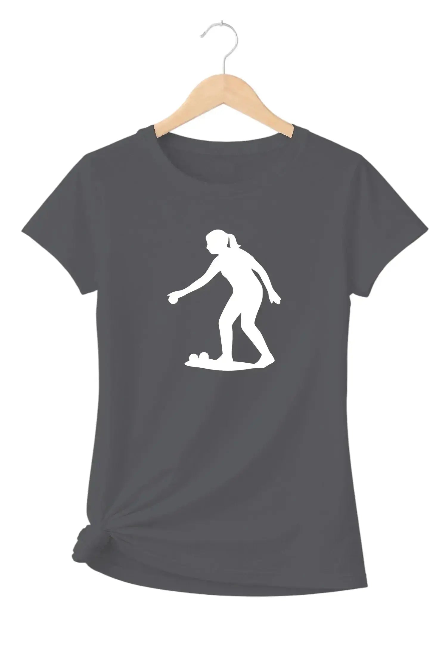 T-shirt graphique femme pétanque flow vinyle blanc vue à plat T Shirts et plus