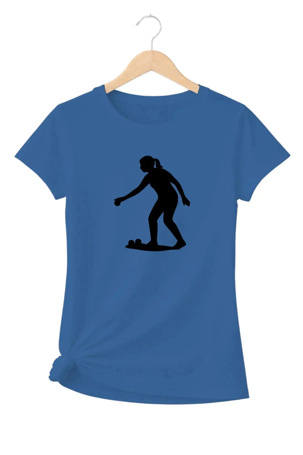 T-shirt graphique femme pétanque flow vinyle noir vue à plat T Shirts et plus