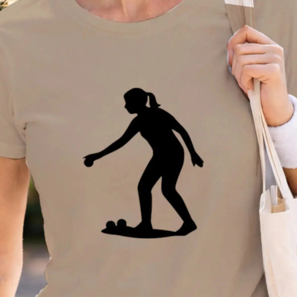 T-shirt graphique femme pétanque flow vinyle noir zoom T Shirts et plus