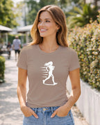 T-shirt graphique femme running libre sable T shirts et plus
