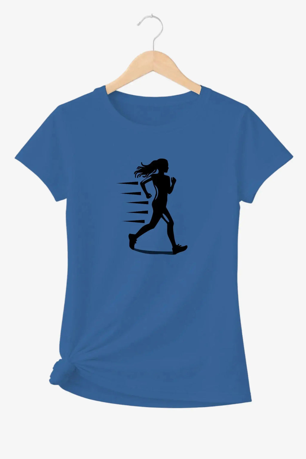 T-shirt graphique femme running libre vinyle noir vue à plat T shirts et plus