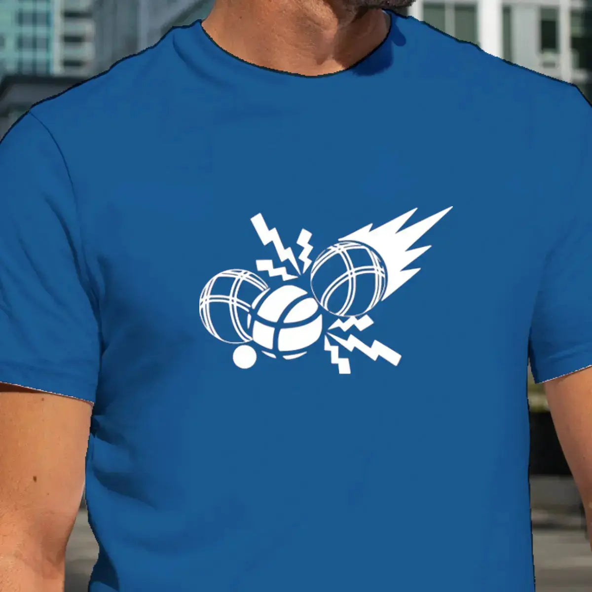 T-shirt graphique homme pétanque focus vinyle blanc zoom T Shirts et plus