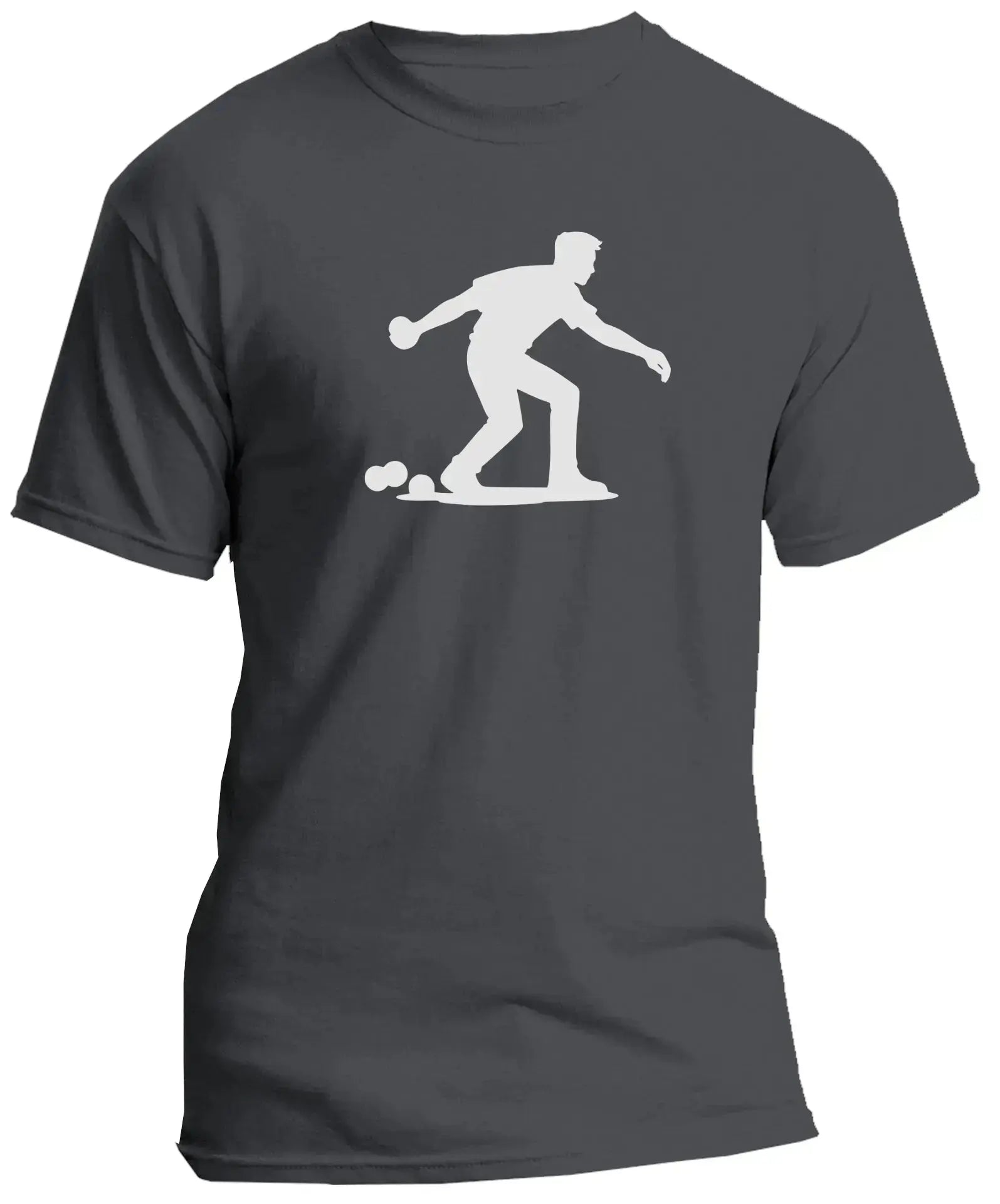 T-shirt graphique homme pétanque play vinyle blanc vue à plat T Shirts et plus