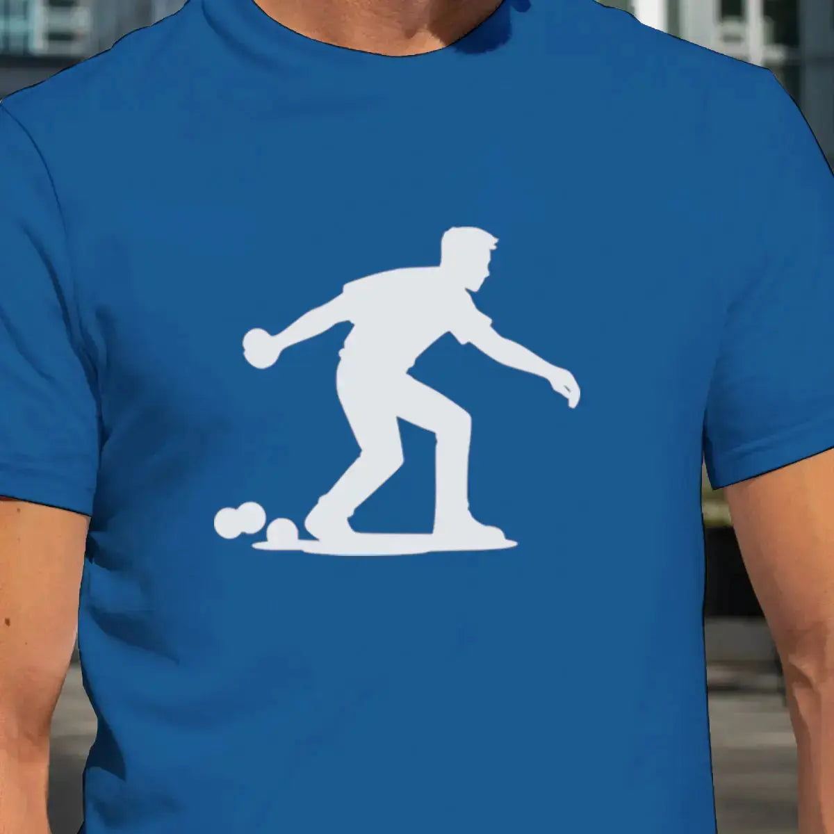 T-shirt graphique homme pétanque play vinyle blanc zoom T Shirts et plus