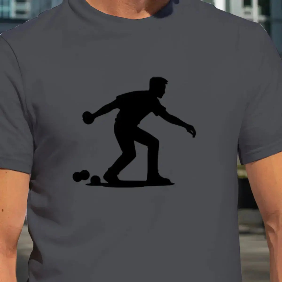 T-shirt graphique homme pétanque play vinyle noir zoom T Shirts et plus