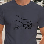 motif homme pétanque pointeur vinyle noir zoom - T Shirts et plus