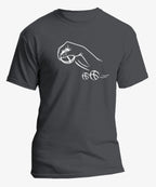 T-shirt graphique homme pétanque tireur vinyle blanc vue à plat - T Shirts et plus