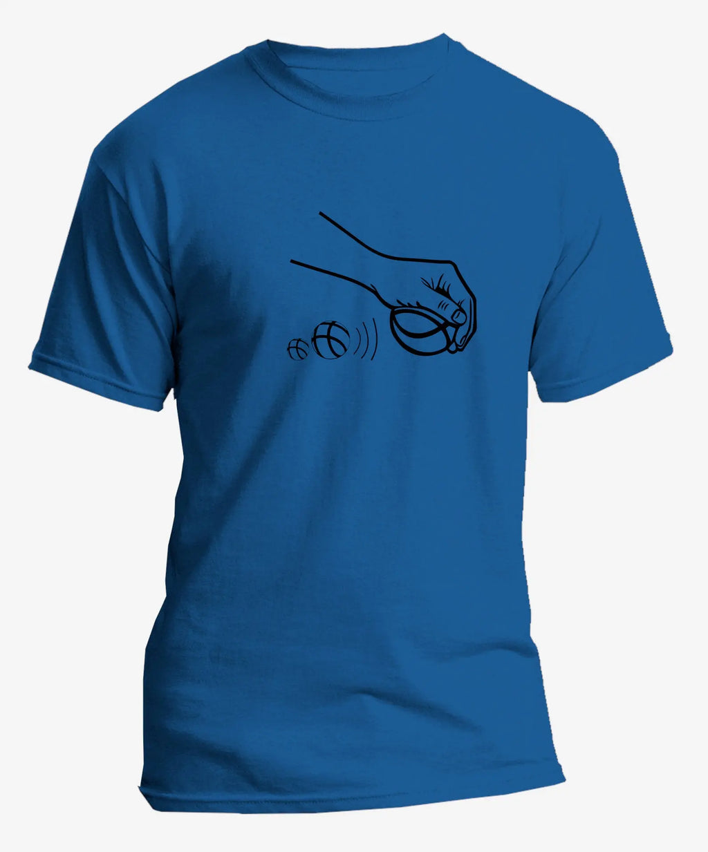 T-shirt graphique homme pétanque pointeur vinyle noir vue à plat - T Shirts et plus