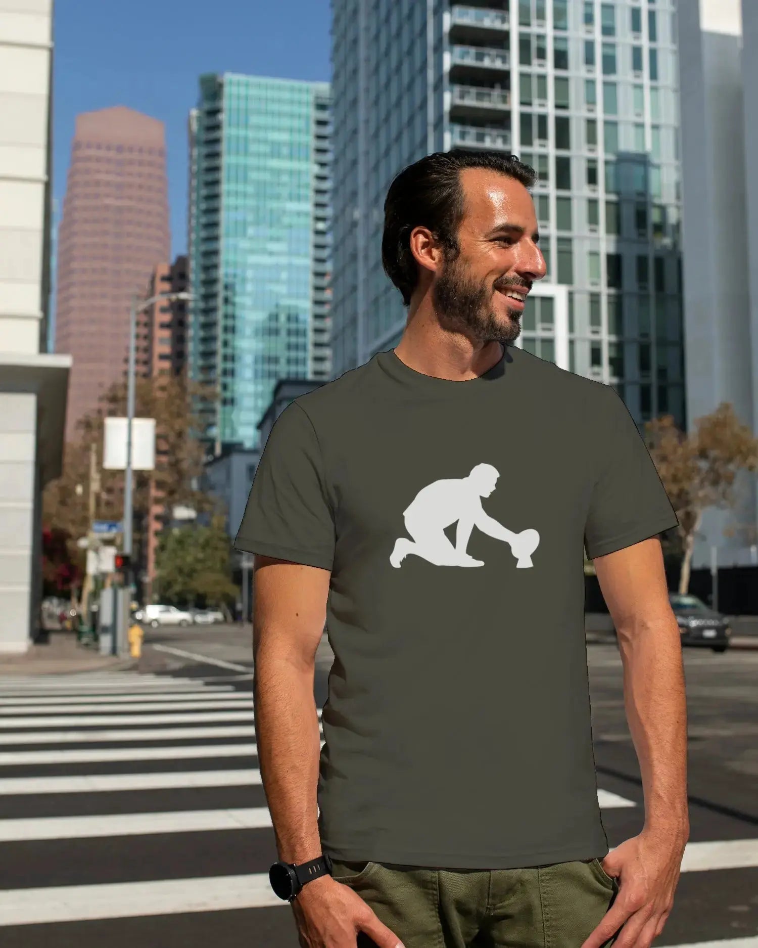 T-shirt graphique homme rugby engage kaki T Shirts et plus