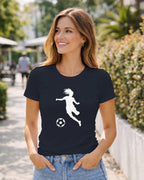 T-shirt graphique femme football bleu marine - T Shirts et plus