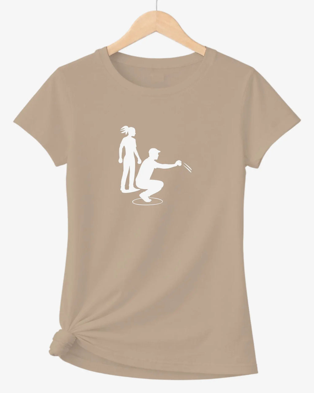 T-shirt graphique femme pétanque maitrise vinyle blanc vue à plat T shirts et plus