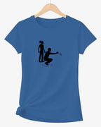 T-shirt graphique femme pétanque maitrise vinyle noir vue à plat T shirts et plus