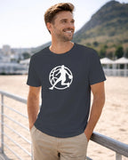 T-shirt graphique homme basket bleu marine 
