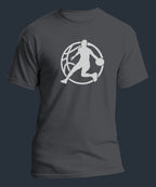 T-shirt graphique homme basket vinyle blanc vue à plat - T Shirts et plus