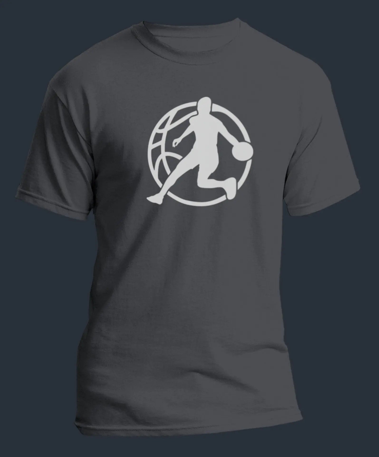 T-shirt graphique homme basket vinyle blanc vue à plat - T Shirts et plus