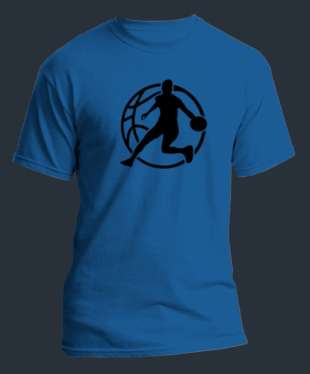 T-shirt graphique homme basket vinyle noir vue à plat - T Shirts et plus