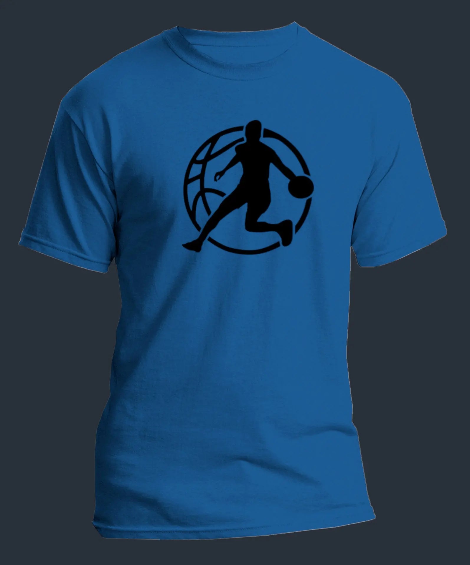 T-shirt graphique homme basket vinyle noir vue à plat - T Shirts et plus