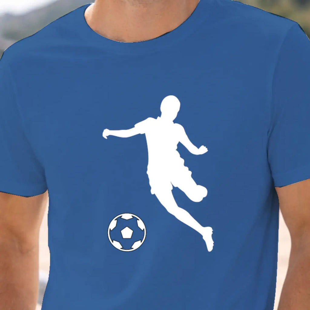 motif homme football vinyle blanc zoom - T Shirts et plus