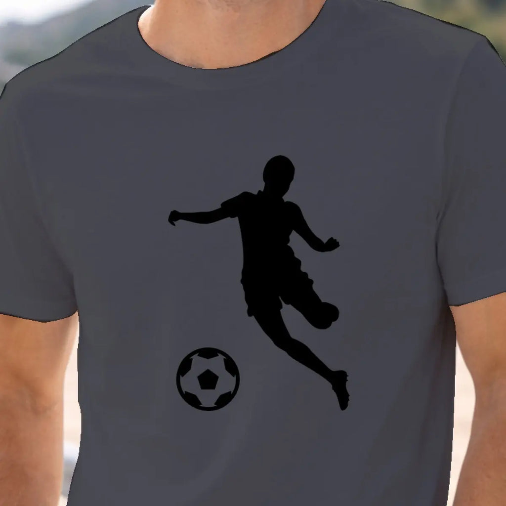 motif homme football vinyle noir zoom - T Shirts et plus