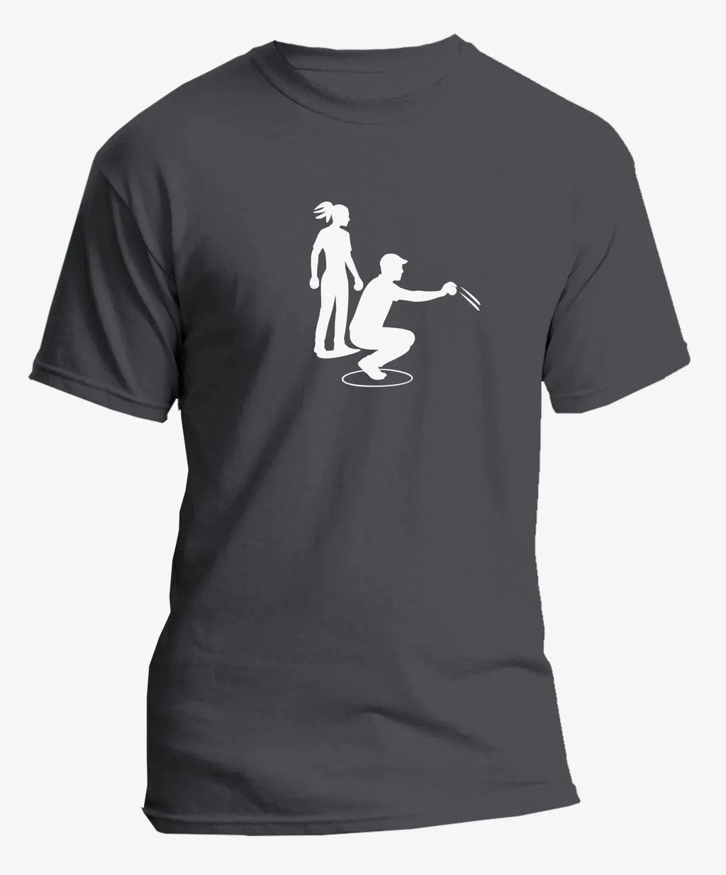 T-shirt graphique homme pétanque maitrise vinyle blanc vue à plat T shirts et plus