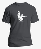 T-shirt graphique homme pétanque maitrise vinyle blanc vue à plat T shirts et plus