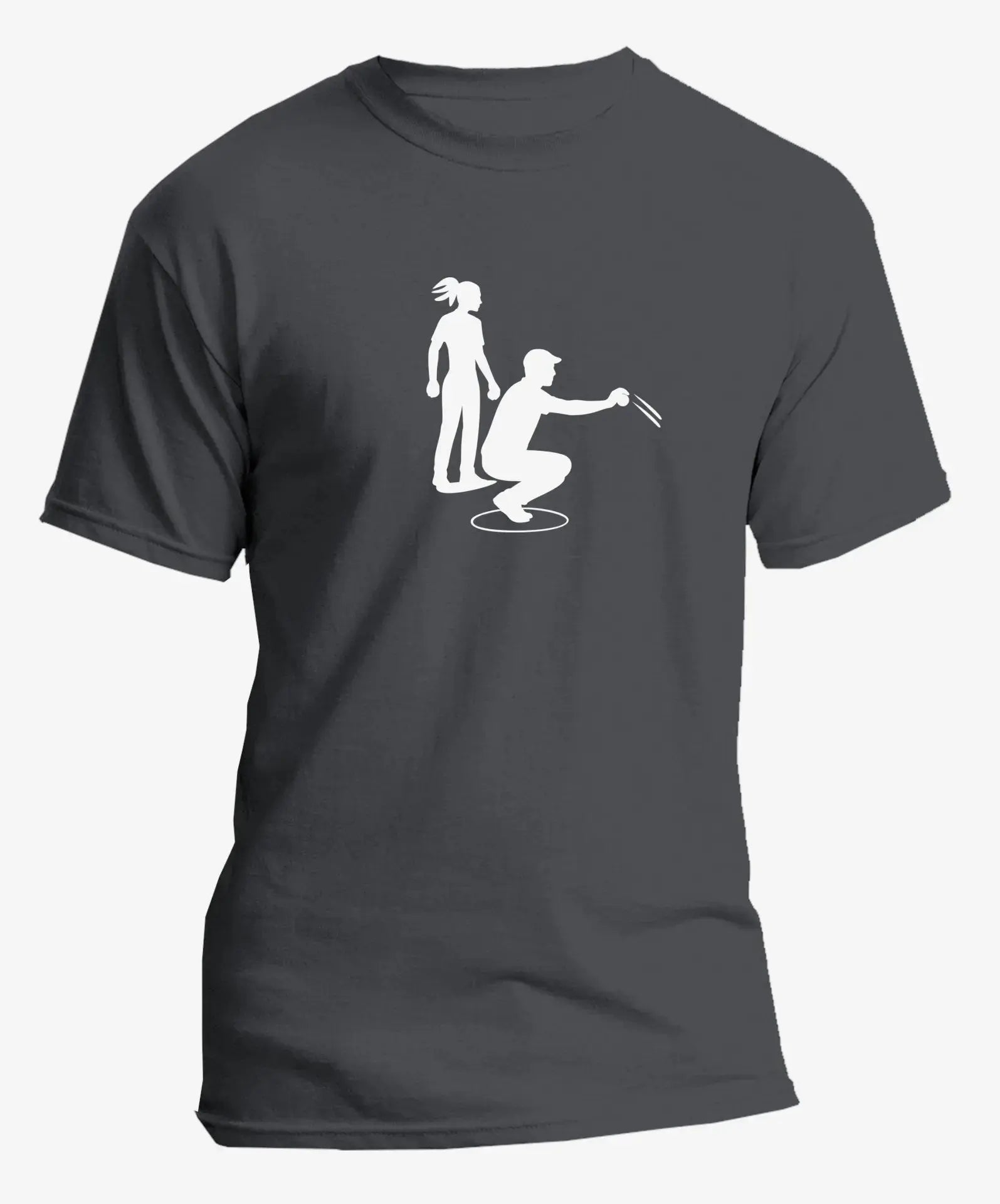 T-shirt graphique homme pétanque maitrise vinyle blanc vue à plat T shirts et plus