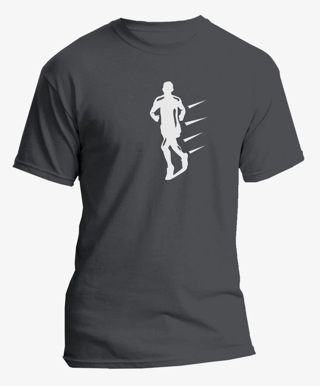 T-shirt graphique homme running libre vinyle blanc vue à plat T shirts et plus